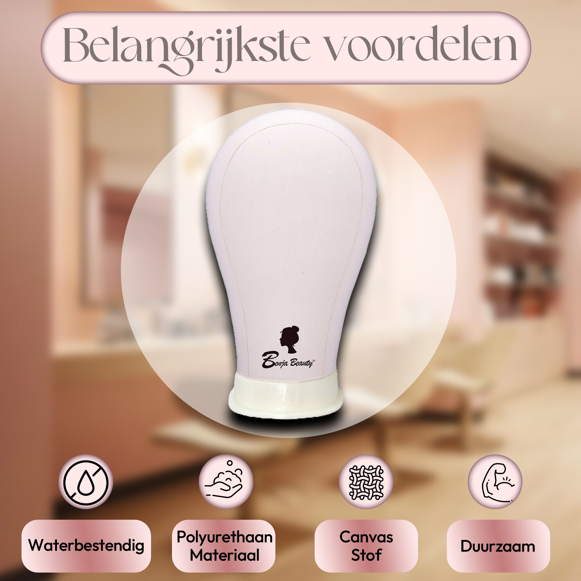 Wig 4 mannequin hoofd - oefenhoofd voor pruiken